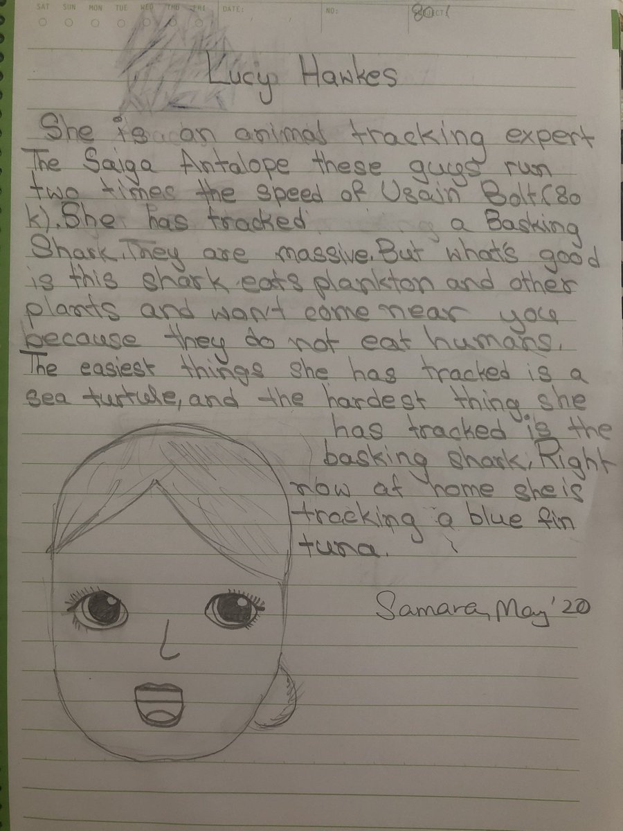 PriyaniMalik's tweet photo. Lockdown diaries of 9-year old Samara. 🙏🏽 @NatGeo @NatGeoEducation #ExplorerClassroom @DrLucyHawkes @ Dalal Emily Lucia Hanna @taitmaps for the fun live science lesson. #inspirational https://t.co/kPtTerBVVo