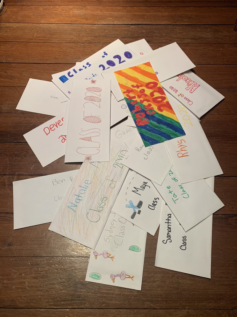 t_chablemoment's tweet photo. I had the Class of 2020 as fifth graders. Last week I mailed out their “Letters to My Future Self” they wrote back in 2013. Hearing back from them makes me miss being a classroom teacher 😥 Fortunate to still be a part of the NHSSD community 💙💛 https://t.co/Dqc8SmKiPe