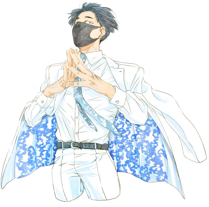 静かな青。 