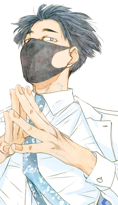 静かな青。 