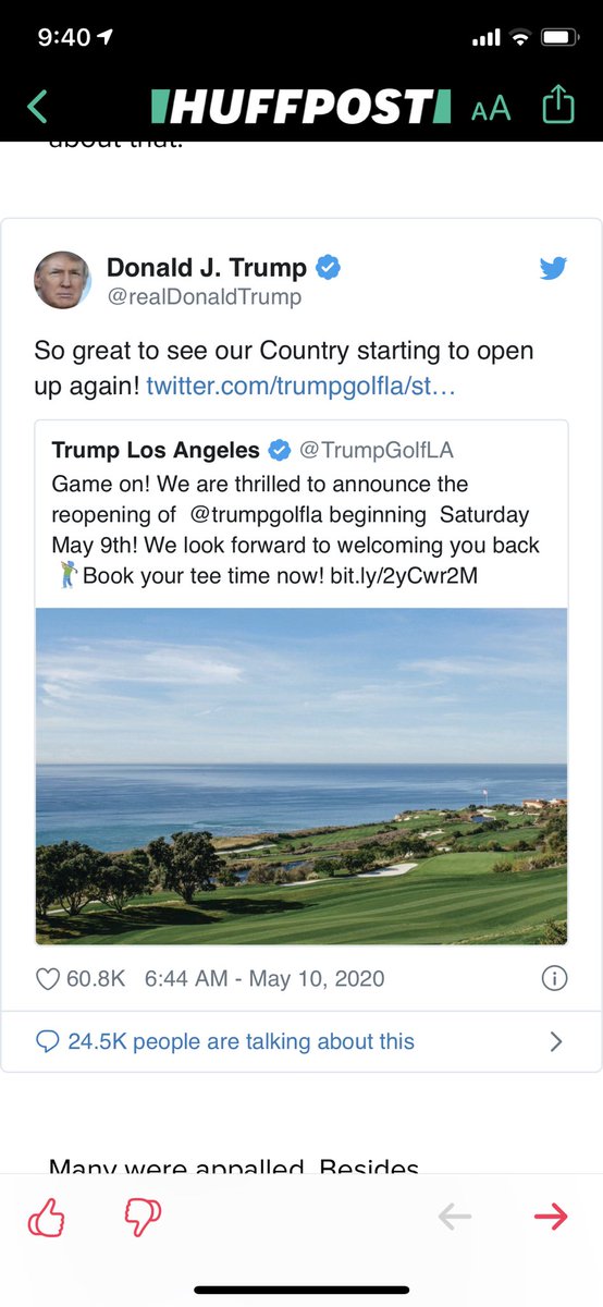 Bethreederjohns's tweet photo. @zachklein Do you think Trump will open his golf courses to the public? @Gladwell I'd love your thoughts on this. https://t.co/jtbtxACrkP