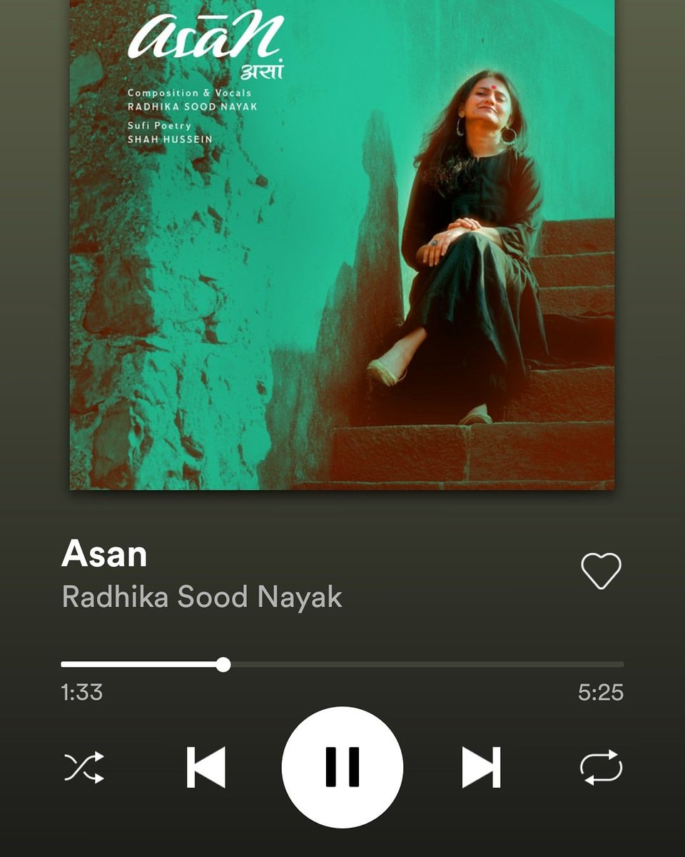 radhikasnayak's tweet image. AsaN Audio track is out on all  music streaming platforms! orcd.co/asan
Please give it a listen, a share and lots of love!  Thank you #oklisten #vijaybasrur #worldmusic #AsaN #radhikasoodnayak #sufi