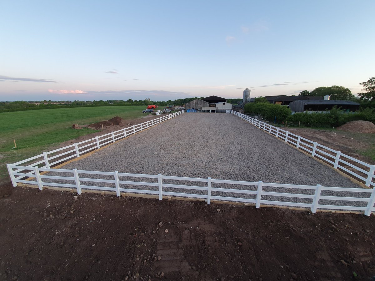 Wattplastics's tweet photo. wattplastics
Our PVC Post and Rail recently installed. Ideal for Equestrian, Sports, Agriculture and Domestic use.

#pvcfencing #fencing #fencingcontractor #menage #equestrian #dressage #eventinguk #britisheventing #sportsrail #sportsfencing #postandrail #groundsman https://t.co/e2Jnu1vL0T
