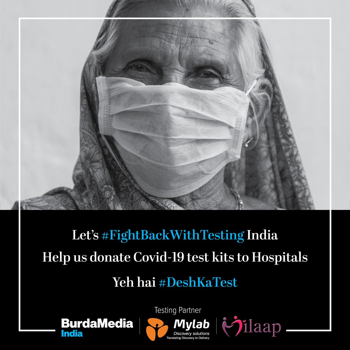 BurdamediaIndia's tweet photo. #FightBackWithTesting by joining us and our testing partners @MylabSolutions & #crowdfunding partners @milaapdotorg to donate #Covid_19 test kits to #hospitals in India. 100% proceeds will go toward donation of #testkits in #india
To donate, follow link:
https://t.co/fb0k9gte1b https://t.co/VFULZioXXZ
