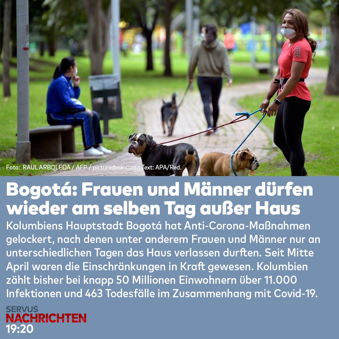 ServusTV_News's tweet image. In Kolumbien endet eine kuriose Corona-Beschränkung. #ServusNachrichten
