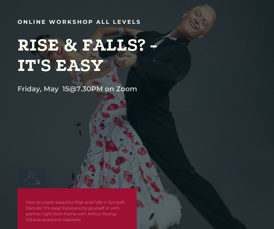 AMOttawa's tweet photo. More dancing? Sure! Tournament of champions has it all.

This week we prepared special workshop on Waltz Rise&amp;Falls. What is that? Rise&amp;Falls is a strawberry syrup drizzle on your Waltz dance cake. Easy and fun exercises to practice by yourselve or with partner. Join us on Zoom! https://t.co/i3iZi7yAvd
