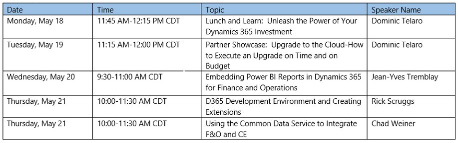 ChadWeiner_D365's tweet photo. Meet Alithya at #UserGroupFocus! We are leading sessions, a partner showcase, and a lunch and learn. Visit us to learn why companies are selecting Alithya as their Microsoft partner.
Find our sessions here: https://t.co/FKobIYwh2w https://t.co/5YgvVaPQG0