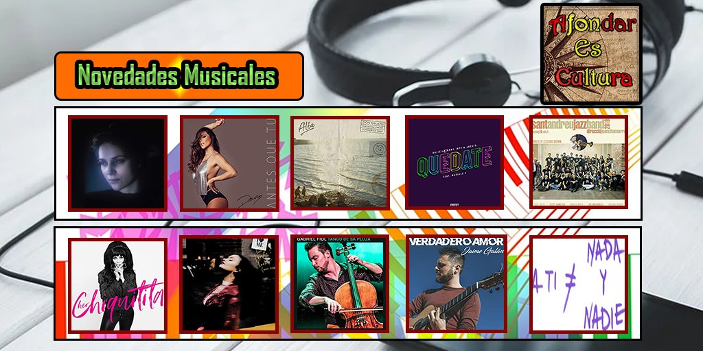 AfondarCultura's tweet photo. Buenas Familia ‼️ Cómo estáis llevando este #lunes ❓ Aquí os subimos más novedades 🎶🎶‼️ @agnesobel @Dama_Abad #FlashyIceCream @GalicianArmy @santandreujazzb @cher @ddlovato #JaimeGalán @sensenrajr #ArtistOnTwitter #artist #MusicaEntreBrothers #Playlist #musicadesdecaleta https://t.co/RvIArThFvg