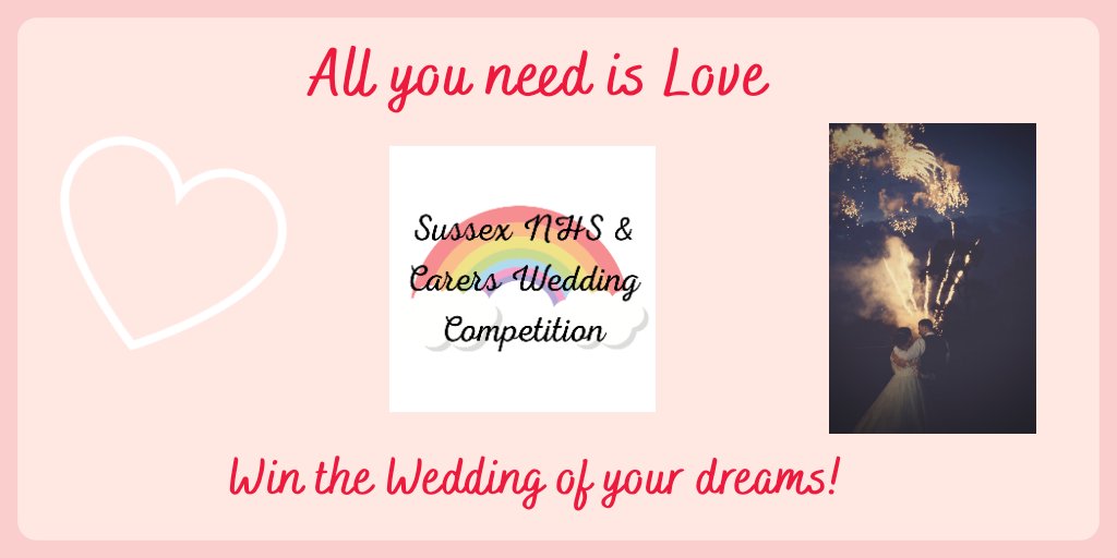 SussexNHS_Comp's tweet photo. We want to give you the wedding of your dreams because you truly deserve it! Please share us with your colleagues 💙💛💙💛 @ESHTNHS @WSHT_ICU @BSUH_NHS @BSUH_icu @nhs_sct @sashnhs @BBCSussex @CWM_YSXW @AnnaLouiseRadio @RespiratoryWsht https://t.co/L0Yf9CbQfo