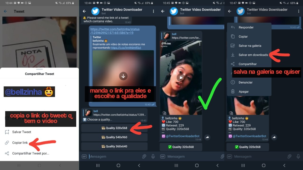 bellzinha 🤠 on X: baixar vídeos do twitter @TwitterDownloaderBot  t.co7ZeViPFWSh  X