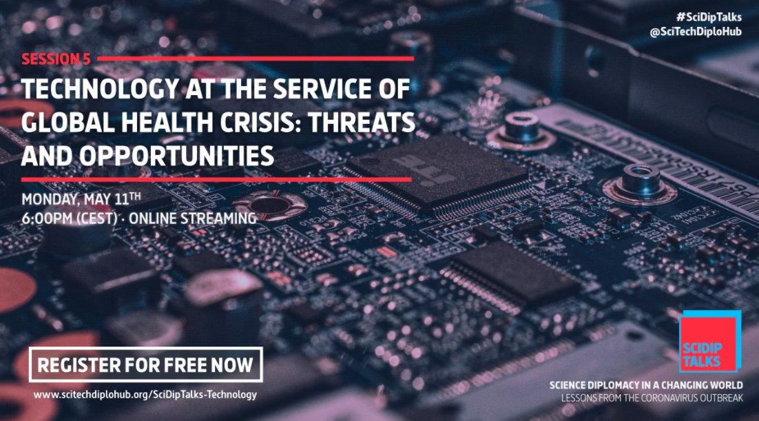 SciTechDiploHub's tweet image. 🎙️ Everything ready for our #SciDipTalks “#Technology at the Service of #GlobalHealth Crises” 

With @hackylawyER (@BKCHarvard), @XavierFerras (@ESADE), @KatHone (@DiplomacyEdu), Kathleen Carley (@SCSatCMU) &amp;amp; @e_paniagua

👇🏻 Today at 6PM (CEST)!
scitechdiplohub.org/scidiptalks-te…