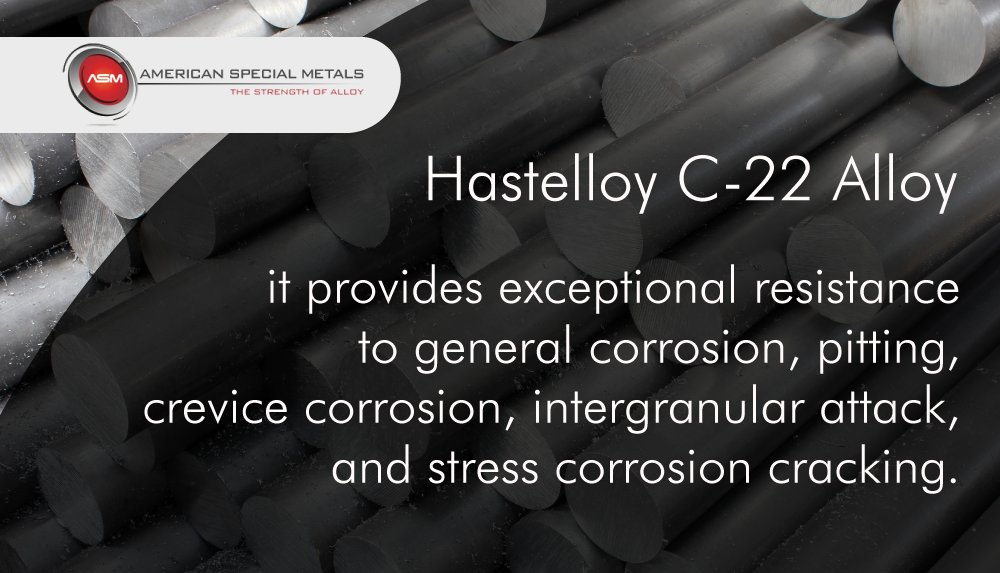 ASMAlloys's tweet photo. The Hastelloy C-22 alloy is a fully austenitic advanced corrosion-resistant alloy that offers resistance to both aqueous corrosion and attack at elevated temperatures. More information at https://t.co/VqufUUhKyn

#metalspecialties #alloysteel #alloy #alloysmanufacturer #metals https://t.co/esLaWiHjnT
