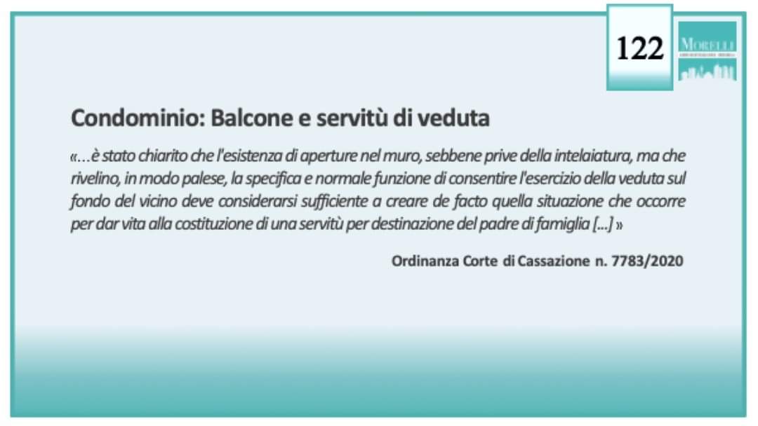 Morelli_Amm_Imm's tweet photo. Pillole sul Condominio 122
#Condominio - #Balconi e #Servitù di #Veduta https://t.co/ueabWyNt0z