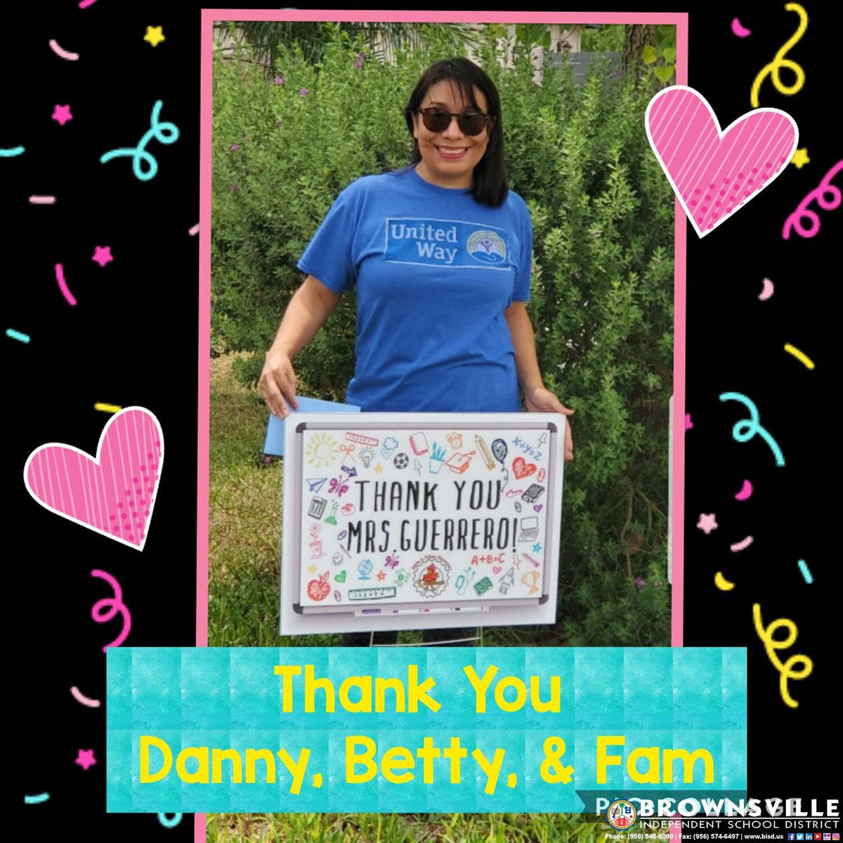 BrownsvilleISD's tweet photo. A special Thank You to the amazing teachers from Pullam Elementary. #BISD #TheBestChoice #ThankATeacher #TeacherAppreciationWeek #Pullam https://t.co/Pasm0KD3ni