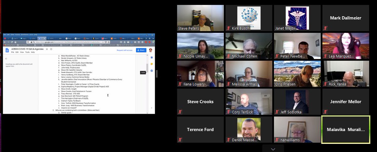 BigDataSW's tweet image. #AzBSN #AzBroadband Task Force Working Very Hard to Connect All #Arizona for #TeleMedicine #Education #Employment &amp;amp; #Healthy #SocialDistancing ! Thx @AzCommerce @JeffSobotka @CorpCommAZ @LeaPeterson @Andy_Tobin @SandraWatsonAZ Marissa Walker @markgirc