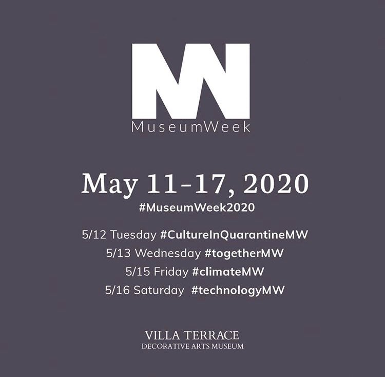 VillaTerrace's tweet photo. Happy #MuseumWeek follow us all week to see what’s happening! Here’s our schedule ⬇️ https://t.co/A652YrsAYs
