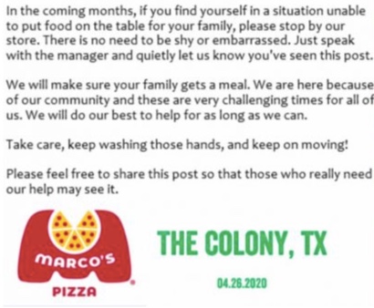 Marco's Pizza response to a robbery exemplifies the "rigid vs fluid" mindset we talk about! Rather than anger, the owner responded with compassion and understanding. #MondayMotivation at it's finest! Click the link below for the full article. 👍

ow.ly/IsXv50zCJSW