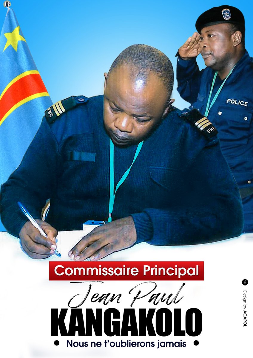AcaPol_rdc's tweet photo. A jamais tu resteras graver dans nos coeur , #ComPpl_Kangakolo. Paix à ton âme. @comgenpnc @igpnc https://t.co/lkCjKIKA75