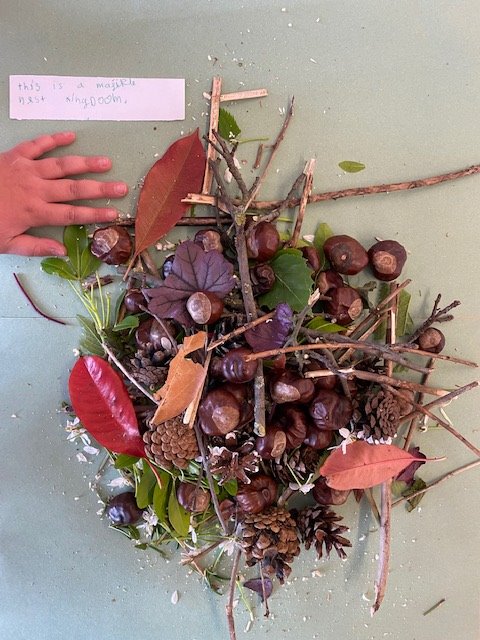 CecilRoadSchool's tweet photo. Today we were land artists! We learnt about an artist called #AndyGoldsworthy who creates sculptures using natural materials. We went on a hunt to collect some natural materials to create our own work of art! We were inspired by nature that’s for sure. Look at our creations... https://t.co/dvYCs7LAty