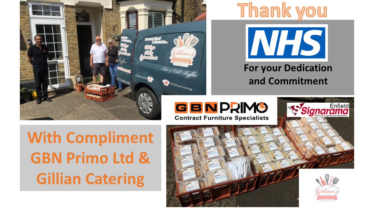 GBN Primo are proud to announce that we have teamed up with Gillians Catering Services and Signarama Enfield to supply food to 200 staff at North Middlesex Hospital #nhs #saveournhs #northmiddlesexhospital #walthamabbey #enfield