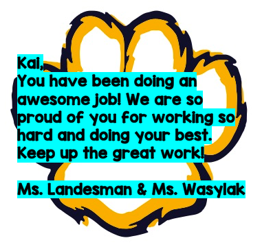 Happy Monday! Today's Cougar Call Out goes to two pawsome kindergarteners in Ms. Landesman &amp; Ms. Wasylak's class! @Landesman_FTPS
