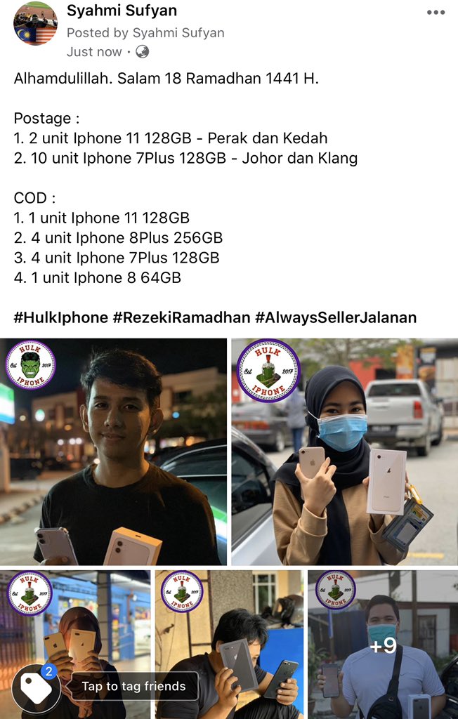isufyen's tweet photo. Aku update mcm ni la senang. Twitter dah la boleh buh 4 gambar je serentak. 

Thank you gais. Yang mana berminat or nak tanya harga boleh whatsapp 0192447928 or dm je . 

#HulkIphone #RezekiRamadhan #AlwaysSellerJalanan https://t.co/RHhvZfwBTI