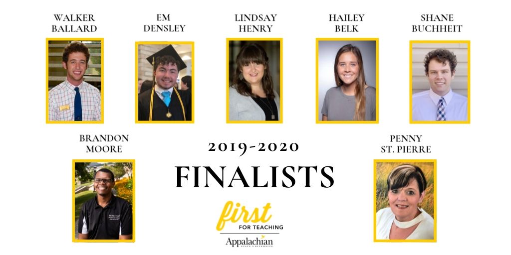reederh's tweet photo. This week we are honoring our 2019-20 Student Teacher of the Year finalists. They represent various teacher ed programs across our @appstate campus.  One of these finalists will be named Appalachian's Student Teacher of the Year on Saturday, May 16th. @AppstateRCOE #AppStateOFE https://t.co/krOWfWav9T