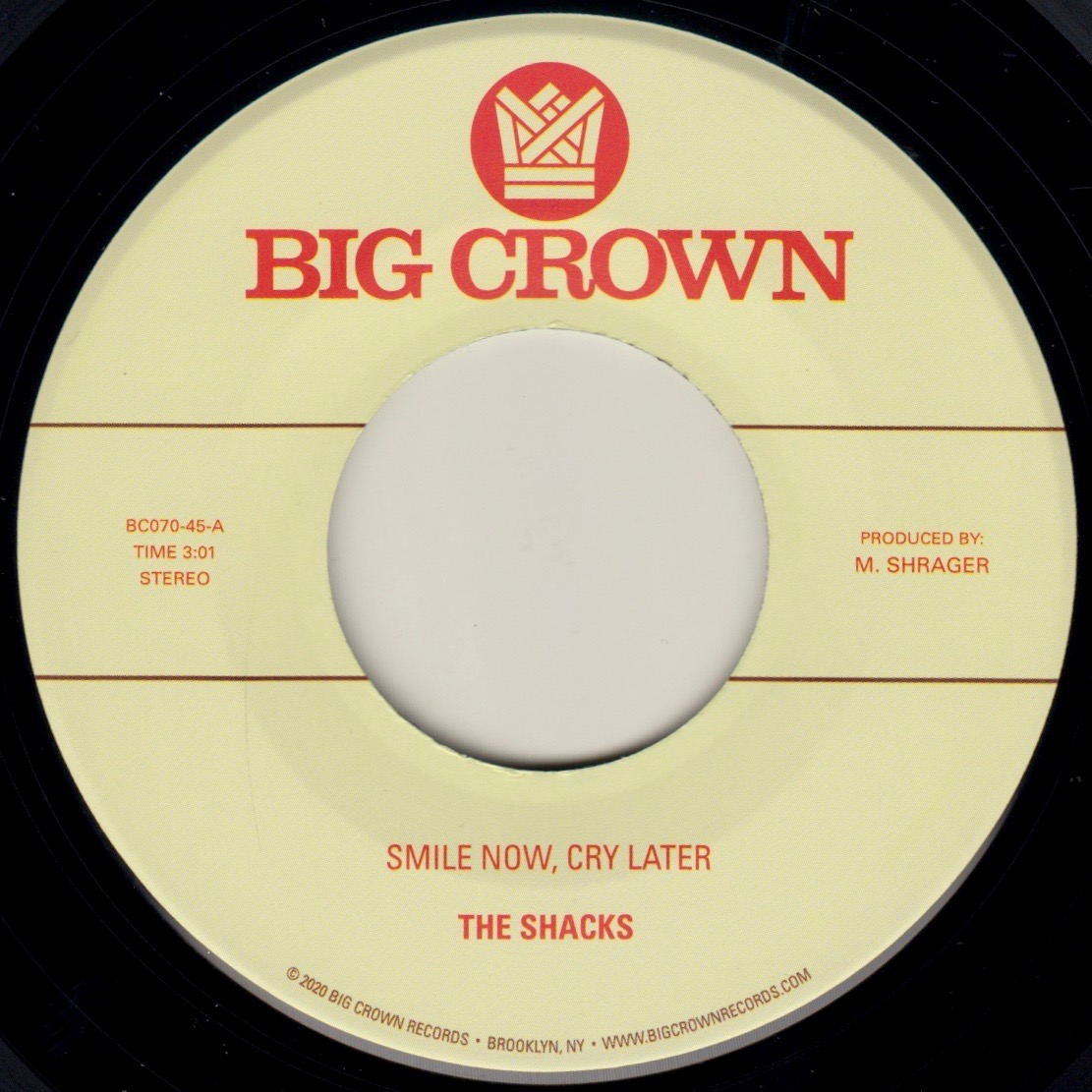 shacksband's tweet photo. We are honored to release our Sunny cover, "Smile Now, Cry Later" ☺️  

45’s are available now!  “Smile Now, Cry Later,” with a rendition of “Runaway” by our homies @Brainstory00 on the flip side. Full compilation coming this Fall.

Listen now: https://t.co/cgMF8xK6HP https://t.co/4h2OYfXkuI