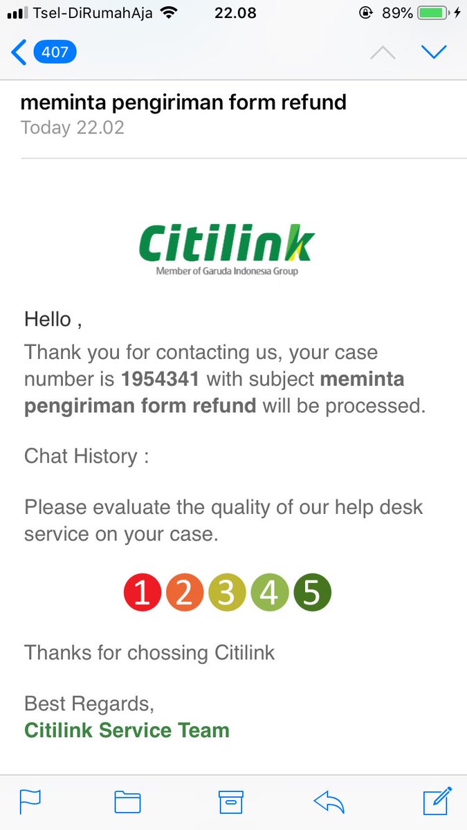 yus_widhi's tweet photo. email pertama bilang sudah di kirim form nya tapi salah alamat emailnya, dan sudah di bantu untuk rubah email yg benar (katanya), tapi sampe skrg email nya masih aja salah belom di ganti sampe punya 3 laporan begini, gimana @Citilink ? Ribet amat minta form doang https://t.co/LjrX2U7eLb