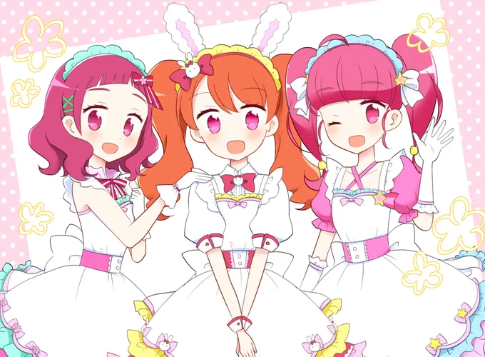 過ぎちゃったけどメイドの日のキュアぱずメイド三人娘 