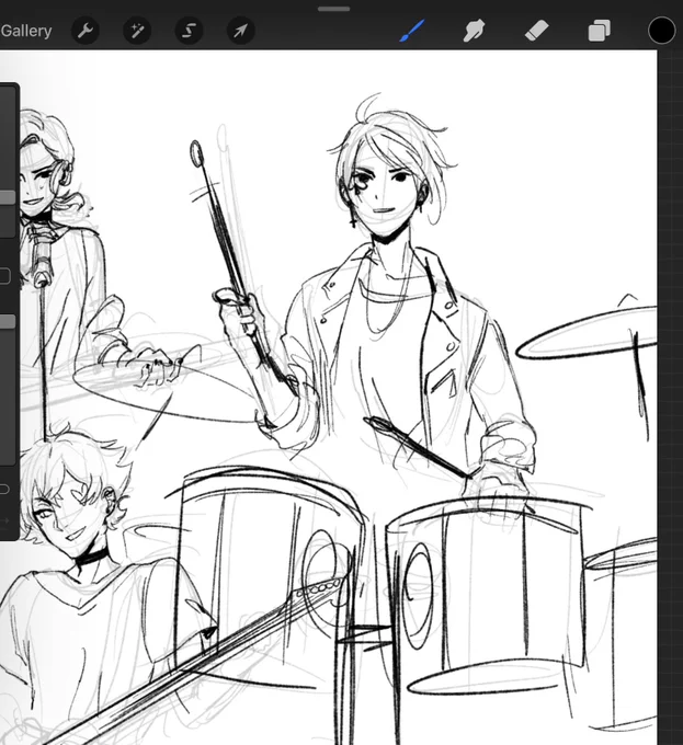 I forgot to crop the screenshot LMAO deuce on drums tho.. 