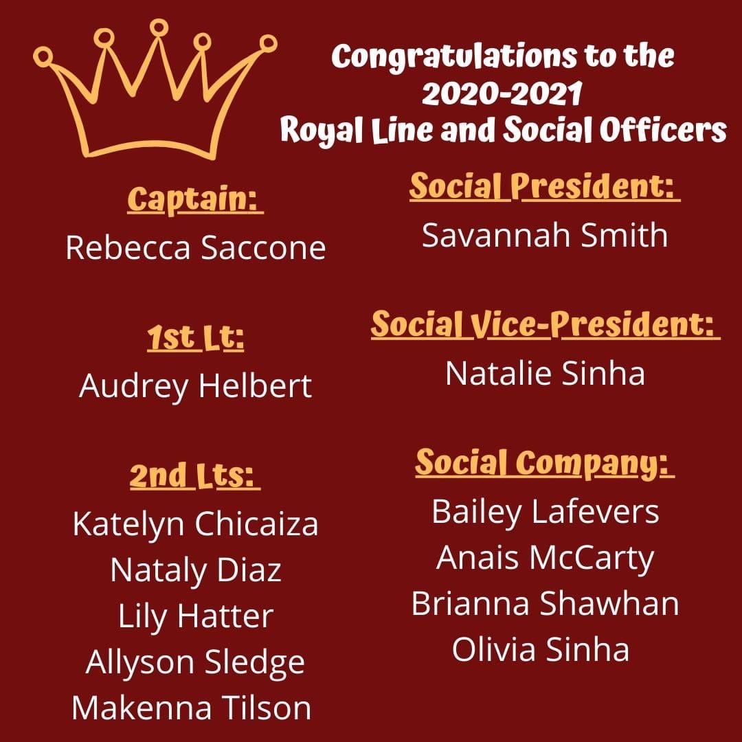 RouseRoyals's tweet photo. Congratulations to the 2020-2021 Royal Line and Social Officers!! https://t.co/qdXQ0y5njq