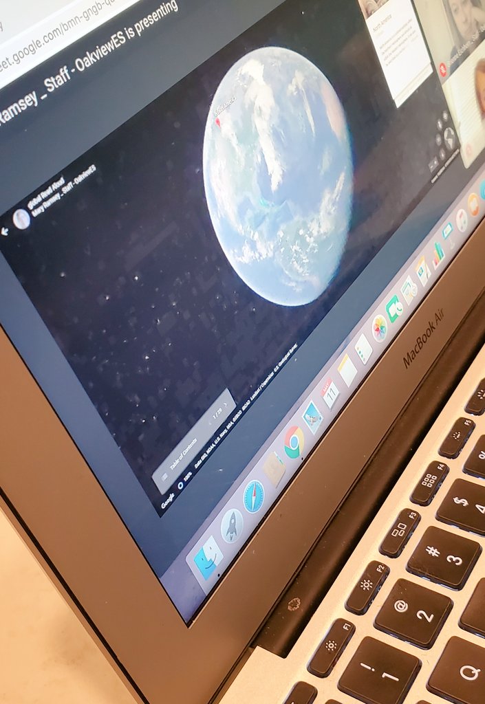 ritikamenon's tweet photo. Today's mystery guest: @ma_ramsey! Thank you for taking these kids on a Google Earth trip around the world! Some of the facts they learnt were mind-boggling! It is always so nice to hear you interact with these kids Mrs. Ramsey! We miss you♥️. #owlsome @beichhorn01 @OakviewElem https://t.co/sj20Br78tN