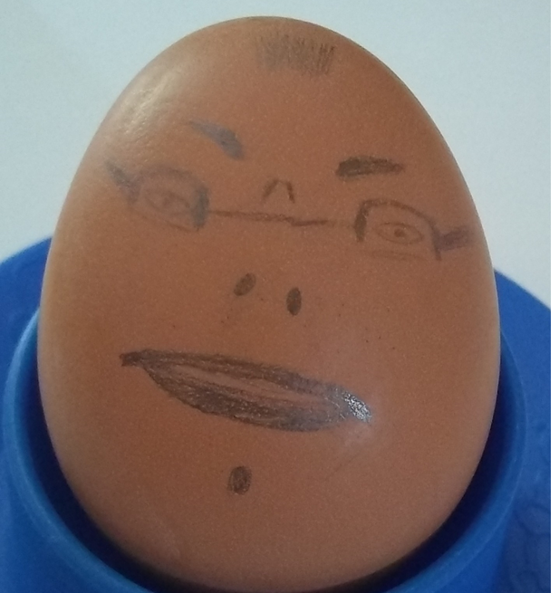 PSalter_PE's tweet photo. Can anyone at @HonitonCC  guess the teacher draw on the egg? Thank you Jess for your year 8 &amp; 9 tutor challenge entry. https://t.co/ZdM4EBisau