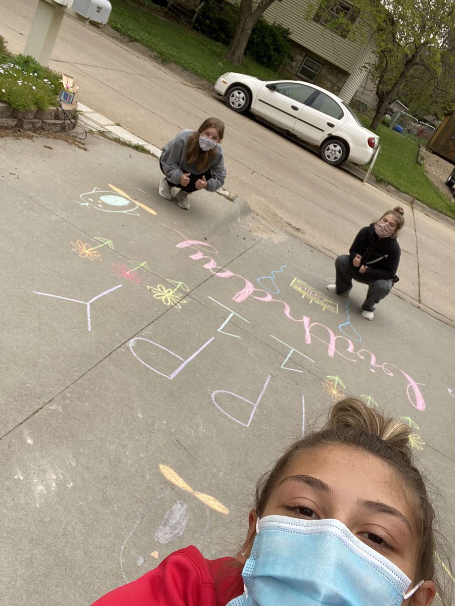 WamegoS's tweet photo. More and more teacher appreciation and birthday “chalk bombs” because we love our school and community! #wamegostrong https://t.co/6sVu8Bezf5