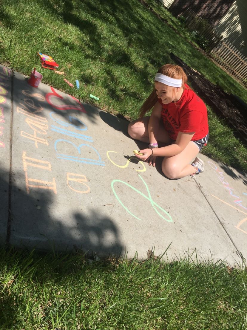 WamegoS's tweet photo. More and more teacher appreciation and birthday “chalk bombs” because we love our school and community! #wamegostrong https://t.co/6sVu8Bezf5
