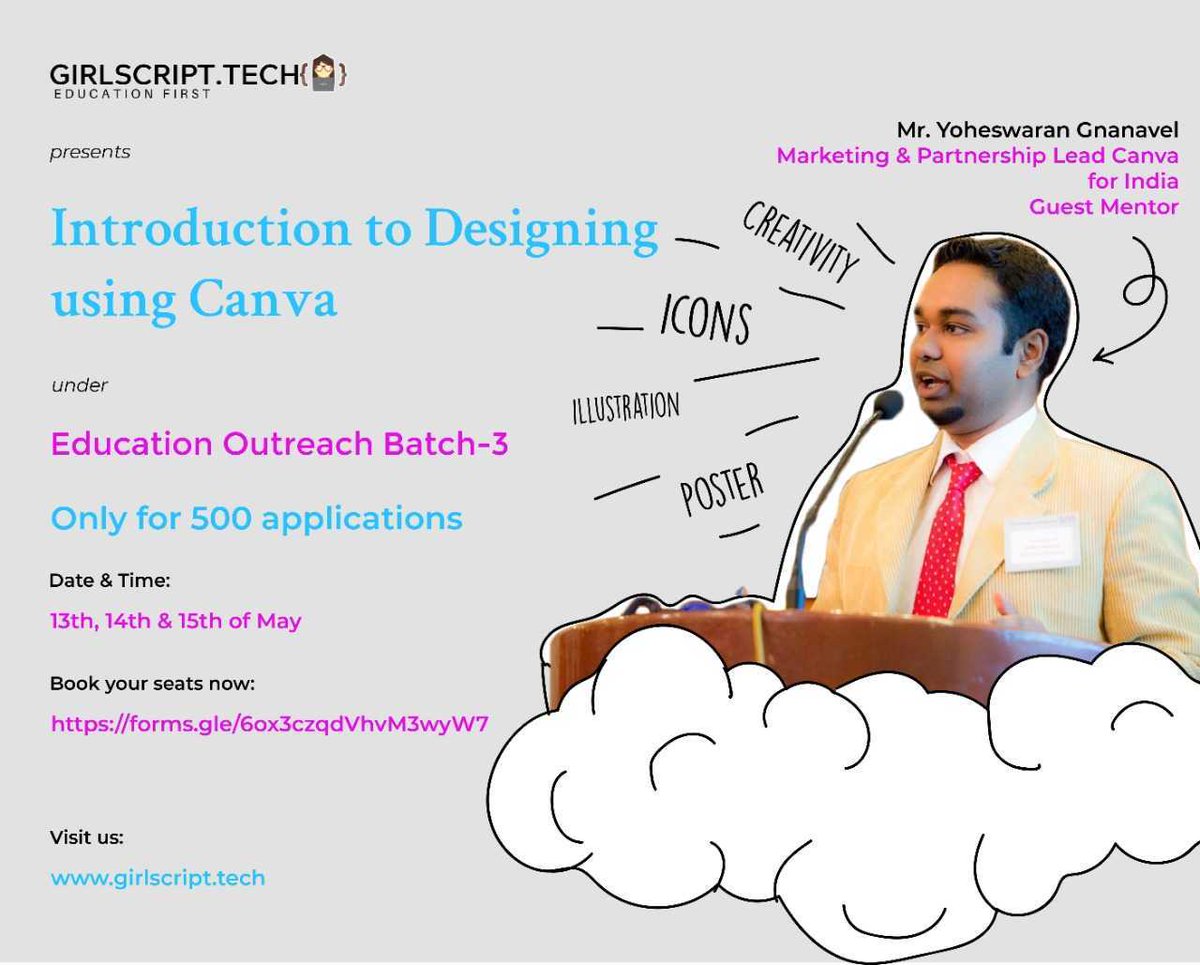 girlscript_Jsr's tweet photo. Hurry up guys!!
Seats are filling fast.
#GirlScript #GirlScriptJamshedpur #GirlScriptTech https://t.co/legHHIvqZB