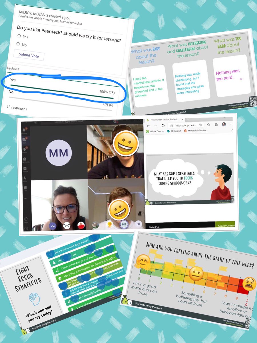 6M SHINED this morning in our <a href="/PearDeck/">Pear Deck Learning</a> “guinea pig trial” during our <a href="/MicrosoftTeams/">Microsoft Teams</a> call. I am so proud of them &amp; excited for how this could transform our last 5 weeks (😱) of distance learning &amp; beyond! Thanks for introducing it to me @CB_JShaw &amp; <a href="/briannovick/">Brian Novick</a> 🤩💡
