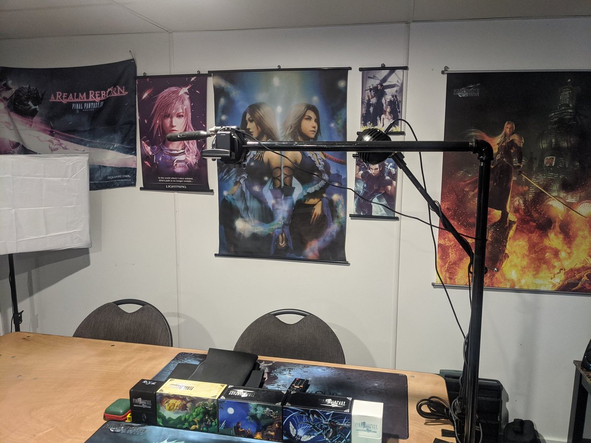 KtwnFFTCG's tweet photo. Decided to redo and upgrade my studio/game room a bit.
#fftcg #gameroom #studio #wallscrolls #finalfantasy #cardgames #videogames #streaming #recording https://t.co/RKVW3fxyQn