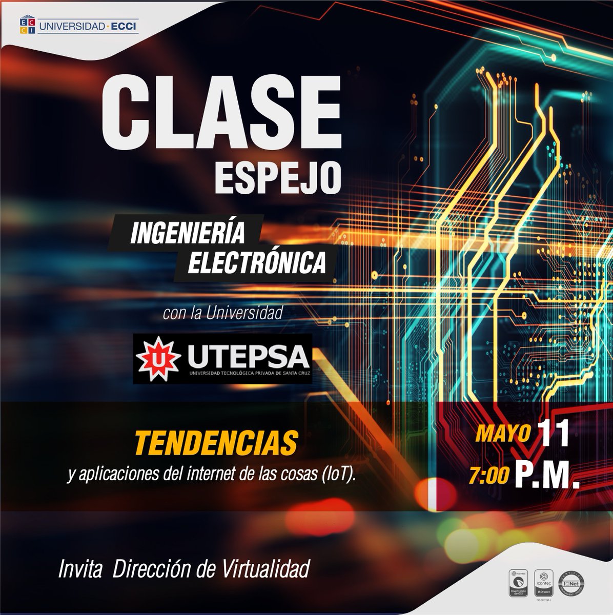 EcciVirtual's tweet photo. La Universidad ECCI continúa sus avances en las Clases Espejo, con el fin de abrir espacios académicos internacionales que generan aprendizaje colaborativo en nuestros estudiantes. La Universidad invitada es UTEPSA, Bolivia. https://t.co/Mu5A476dcW