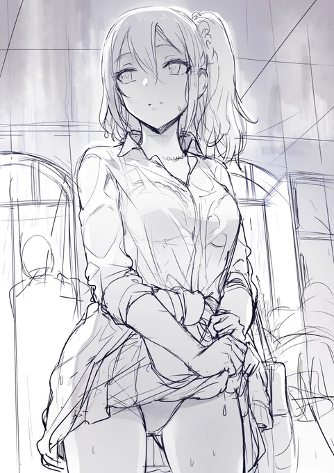 hey hey
hayasaka ai wip, wet from rain 