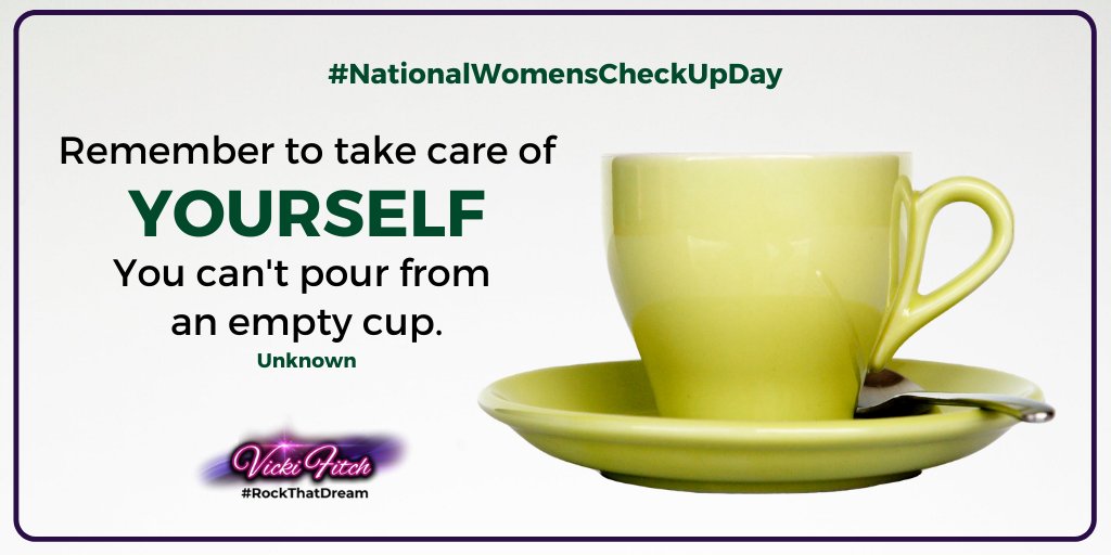 It’s #NationalWomensCheckUpDay! If you can’t go see your doctor today, at least take the time to do a #SelfCheck. Remember, many people are counting on you, so you must be healthy for them. Reply with health tips so we can help take care of each other.
#SelfCare #WomensCheckUp