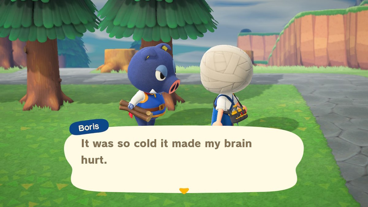 Nev626's tweet image. Boris is my new favorite villager!! Got him cuz he reminded me of pig ganon...then i gave him a tunic! #AnimalCrossing #ACNH #NintendoSwitch
