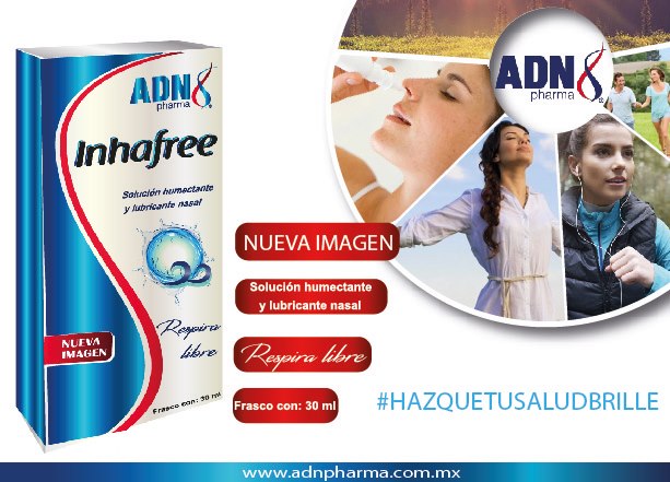 Nuestro Inhafree es una solución humectante y lubricante nasal para aliviar los síntomas de la resequedad nasal.
#HazQueTuSaludBrille