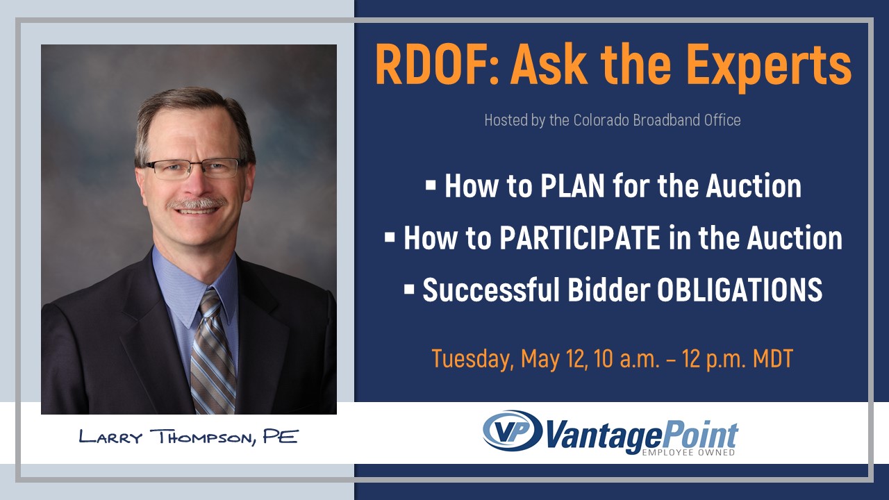 Vantage Point on Twitter "RDOF Ask the Experts Panel Tomorrow at 10