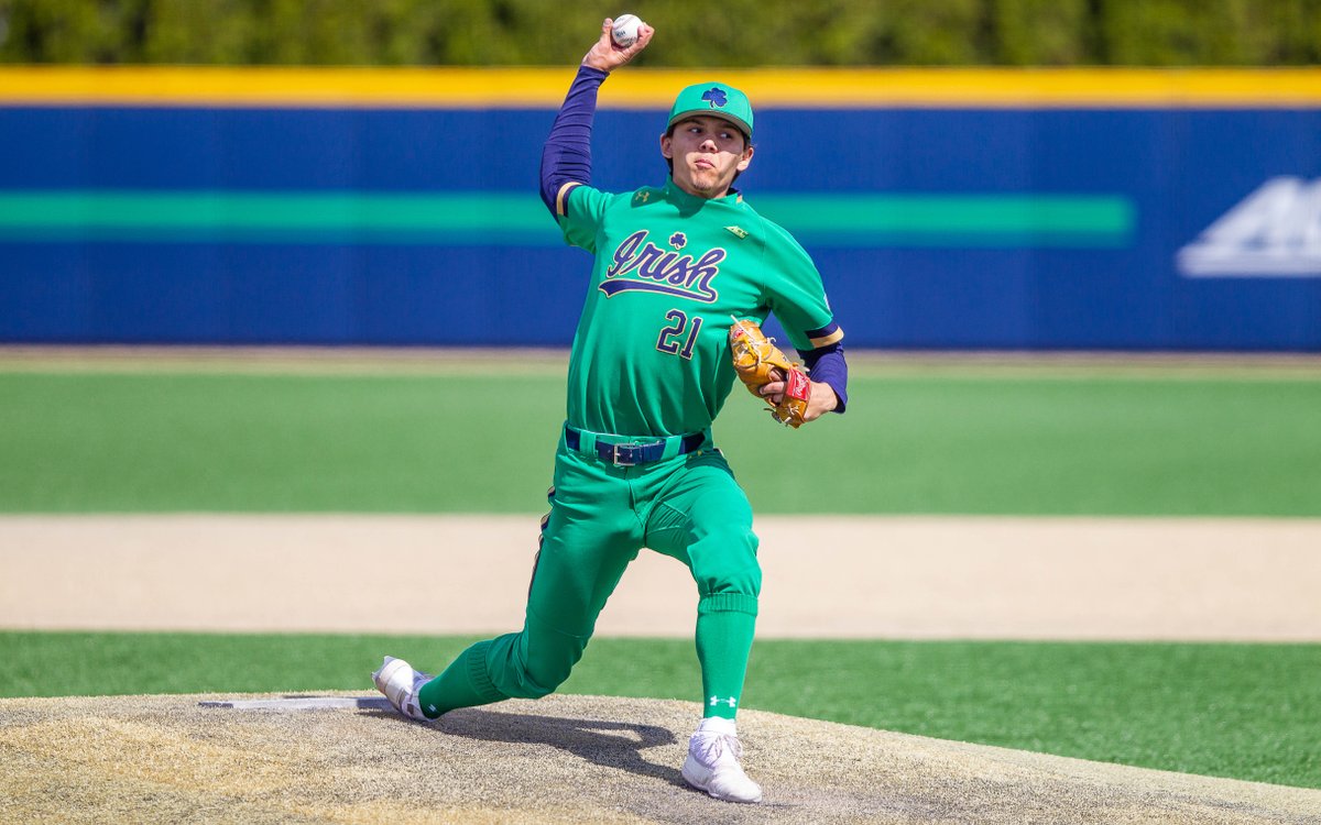 NDBaseball's tweet photo. 🏅Commencement Spotlight 🏅

Next up is @A_Holubecki! The RHP from Elburn, IL will be graduating this week from the Mendoza College of Business with a degree in Accountancy!

#GoIrish ☘️ https://t.co/uHFSpnKIpW