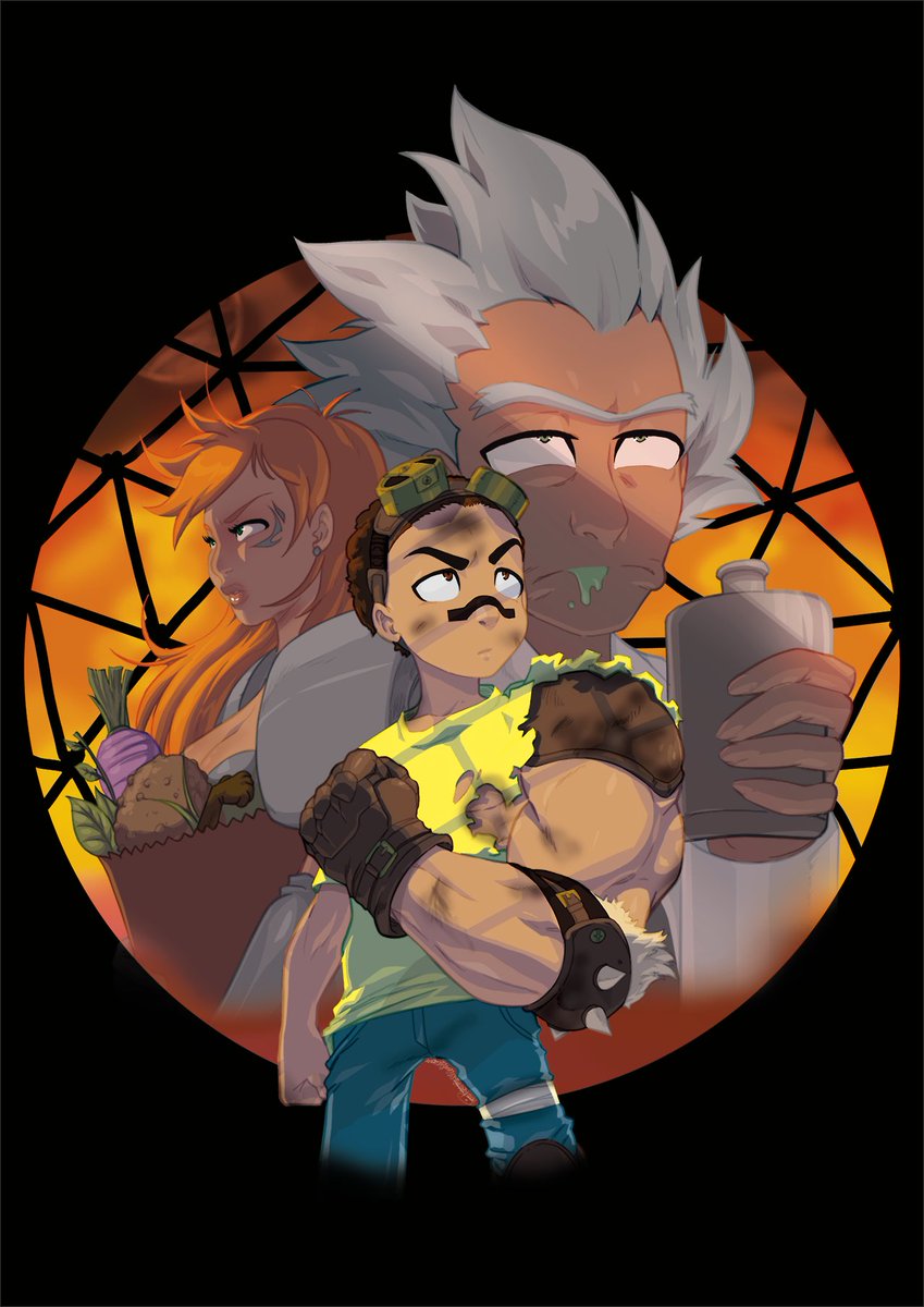 Rick and Morty stuff from a while back. Mad Max Morty and "Smidge of Dinosaur" Rick were because I wanted custom shirts that didn't exist. 