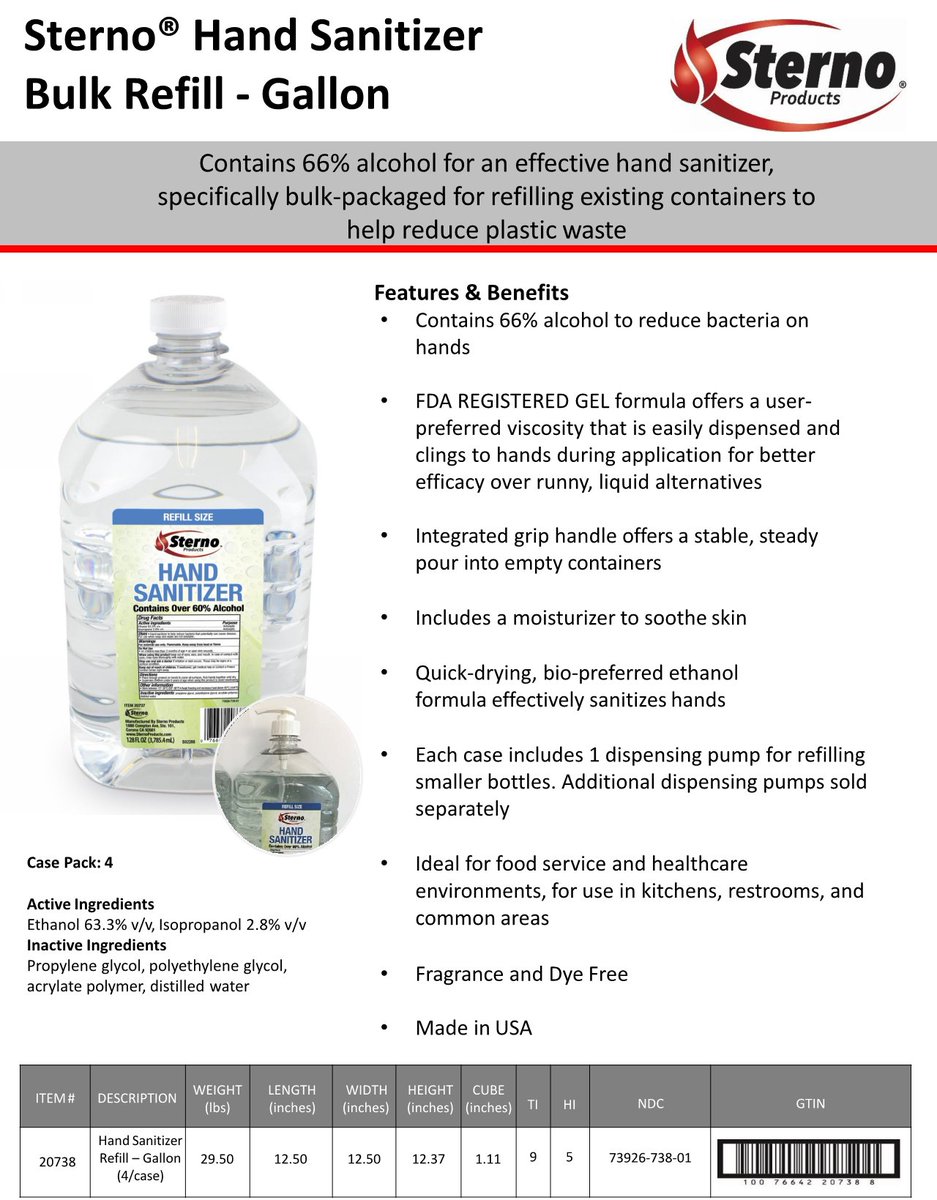 Gel Hand Sanitizer... an essential for reopening for business.  We have a large shipment coming in and are taking pre-orders now.  Should be ready for pickup and/or delivery in early June.  66% alcohol gel, meets or exceeds government recommendations. harbourfood.com/new-products-a…