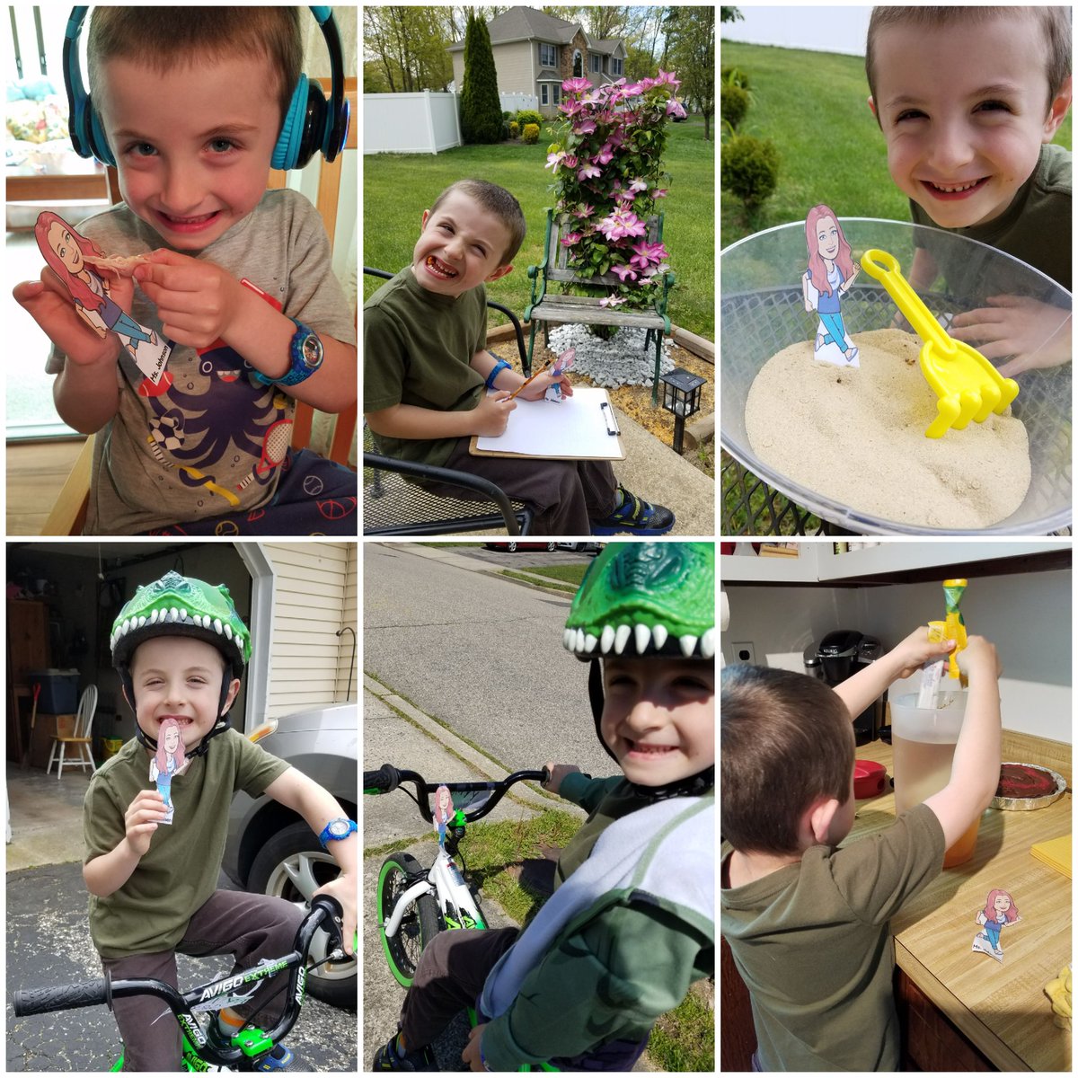 Tyler having fun with his flat teacher project! #FlatTeacher #FlatMsJohson