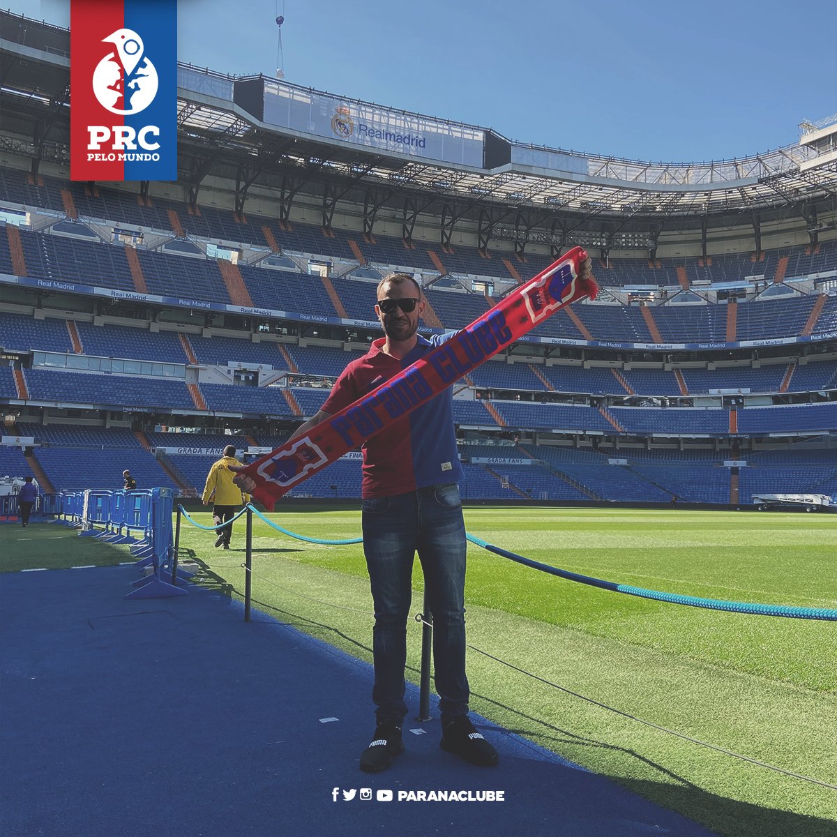 ParanaClube's tweet photo. 🌎 O #PRCpeloMundo de hoje é com o Luiz Filipe, no Estádio Santiago Bernabéu, casa do @realmadrid. 🇪🇸
Obrigado pela foto, Luiz! 📷 https://t.co/L4Jztwjwbf